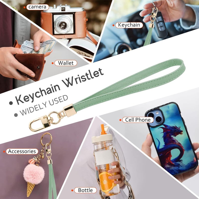 KNGITRYI Small Wristlet Wallets for Women RFID Credit Card Holder Wallet Keychain Wristlet Wallet Credit Card Wallets for Women (Green) - Image 5